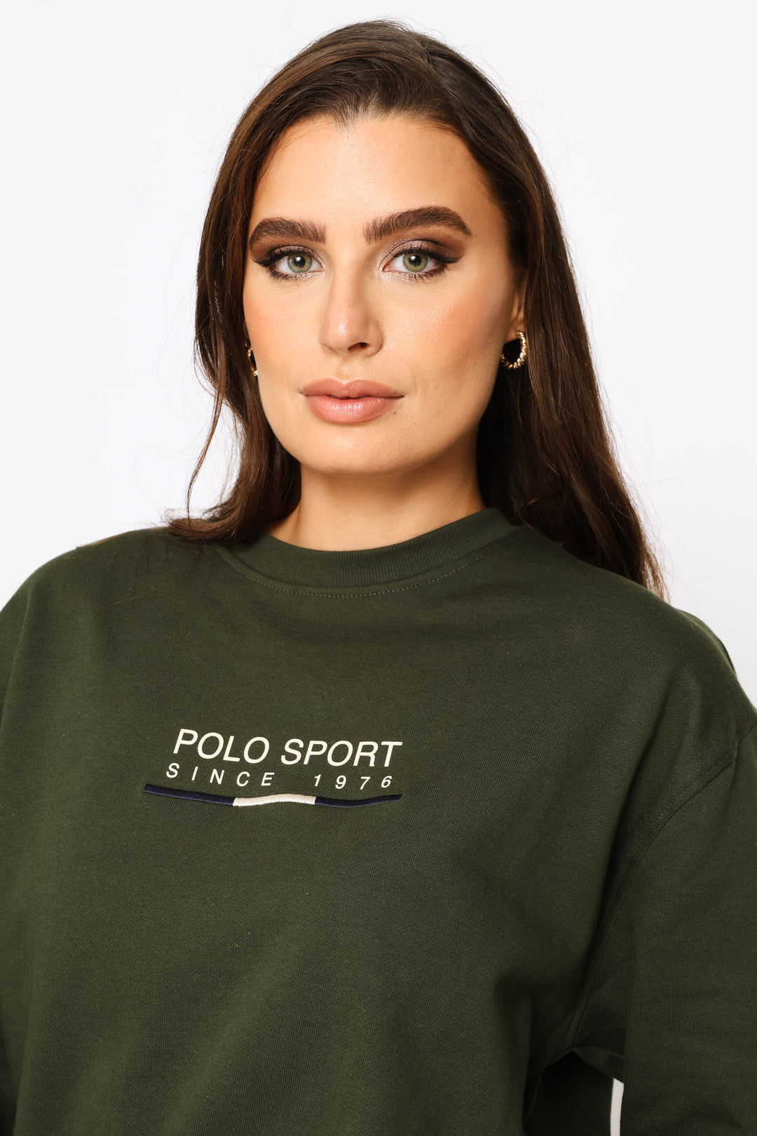 Dalila Long Sleeve Sport Sweater - Olive