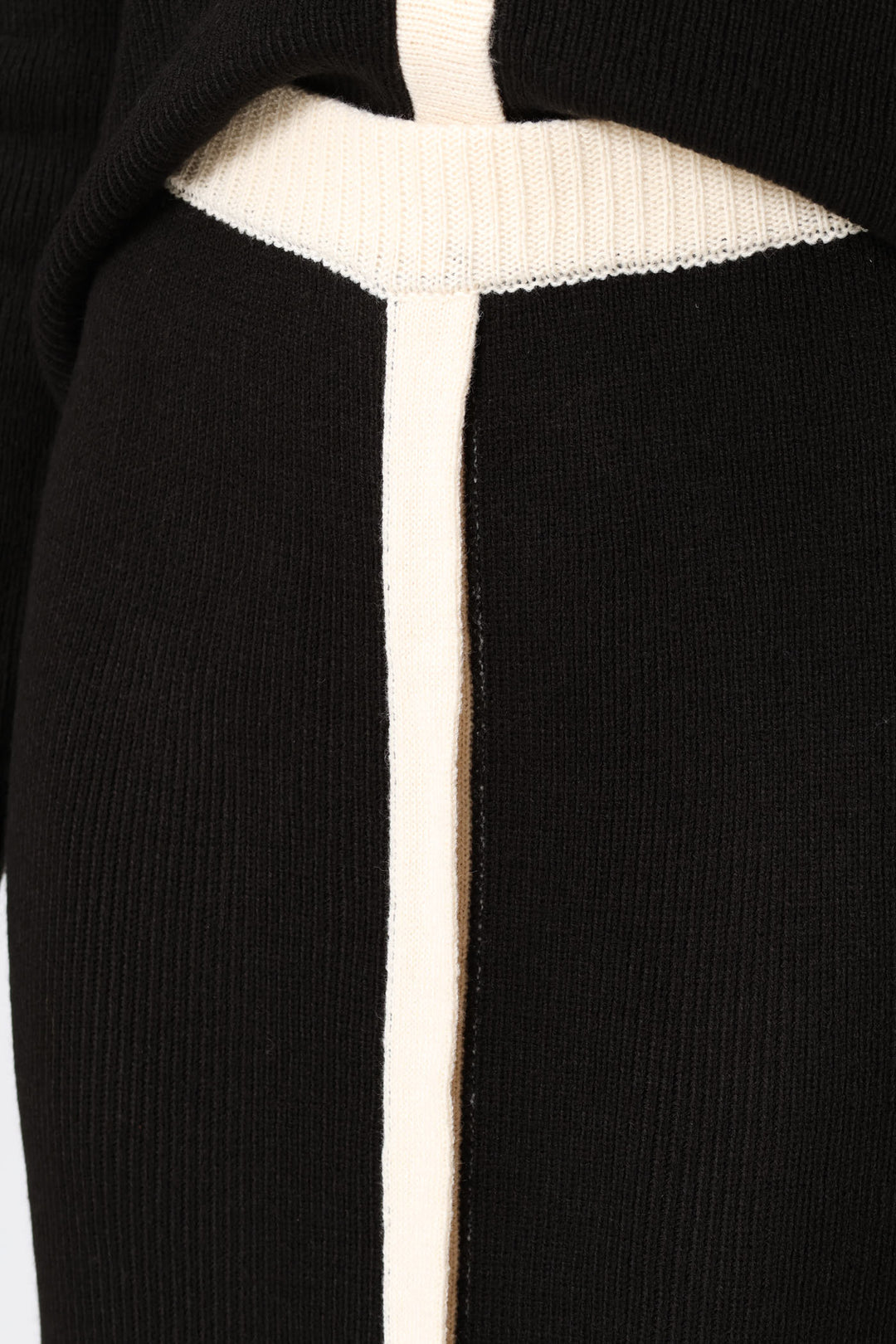 Pull On Knitwear Midi Skirt - Black