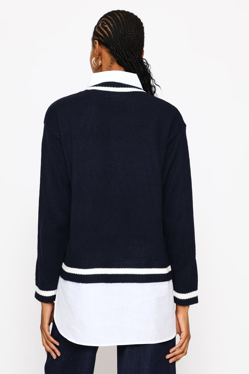 Twofer Academia Knitwear - Navy