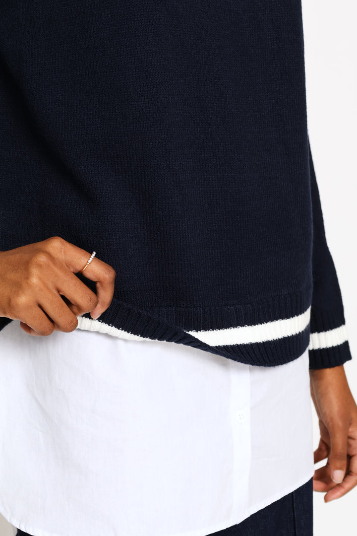 Twofer Academia Knitwear - Navy