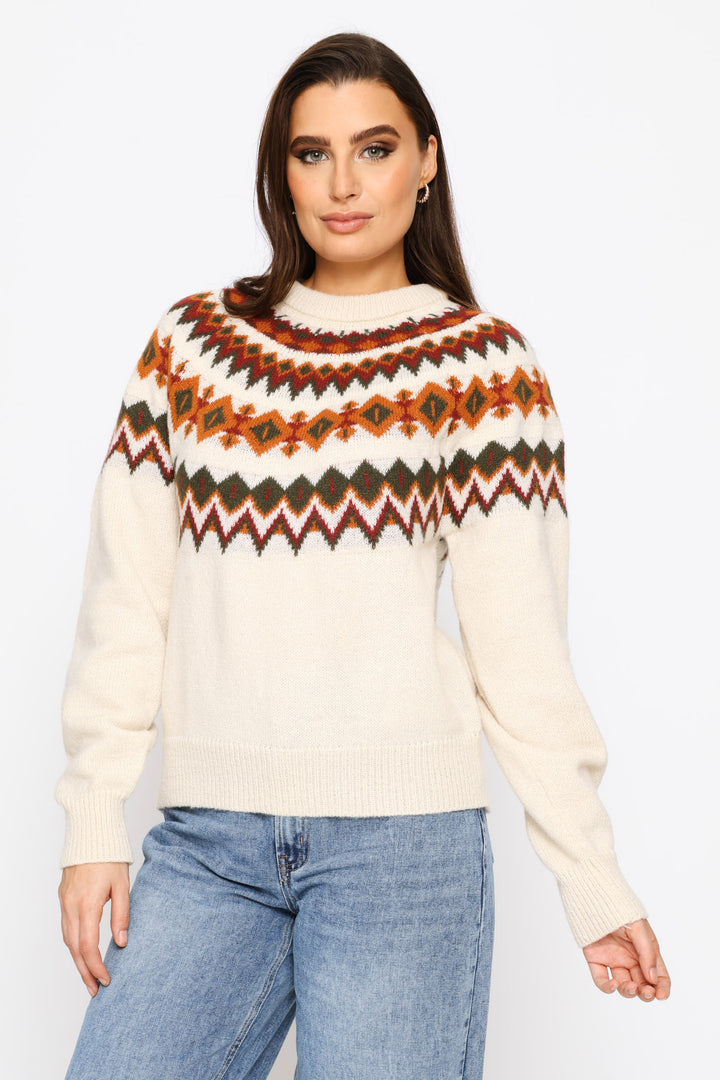 Fairisle Pullover - Cream