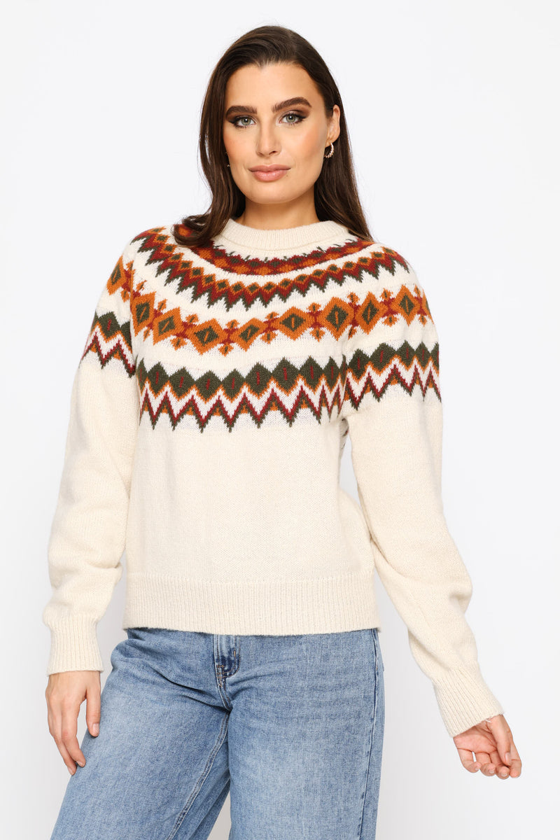 Fairisle Pullover - Cream