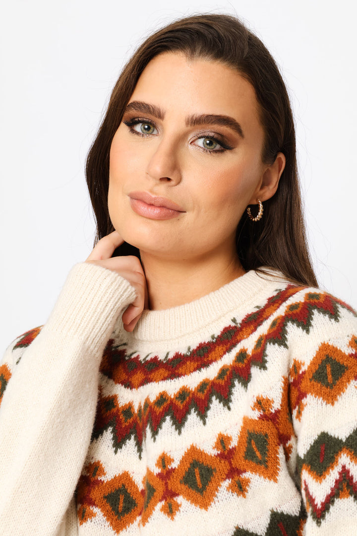 Fairisle Pullover - Cream