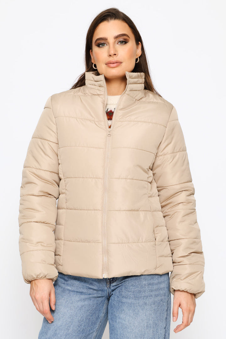 Classic Puffer Jacket - Dark Beige