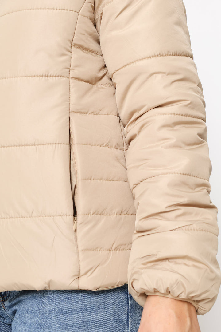 Classic Puffer Jacket - Dark Beige