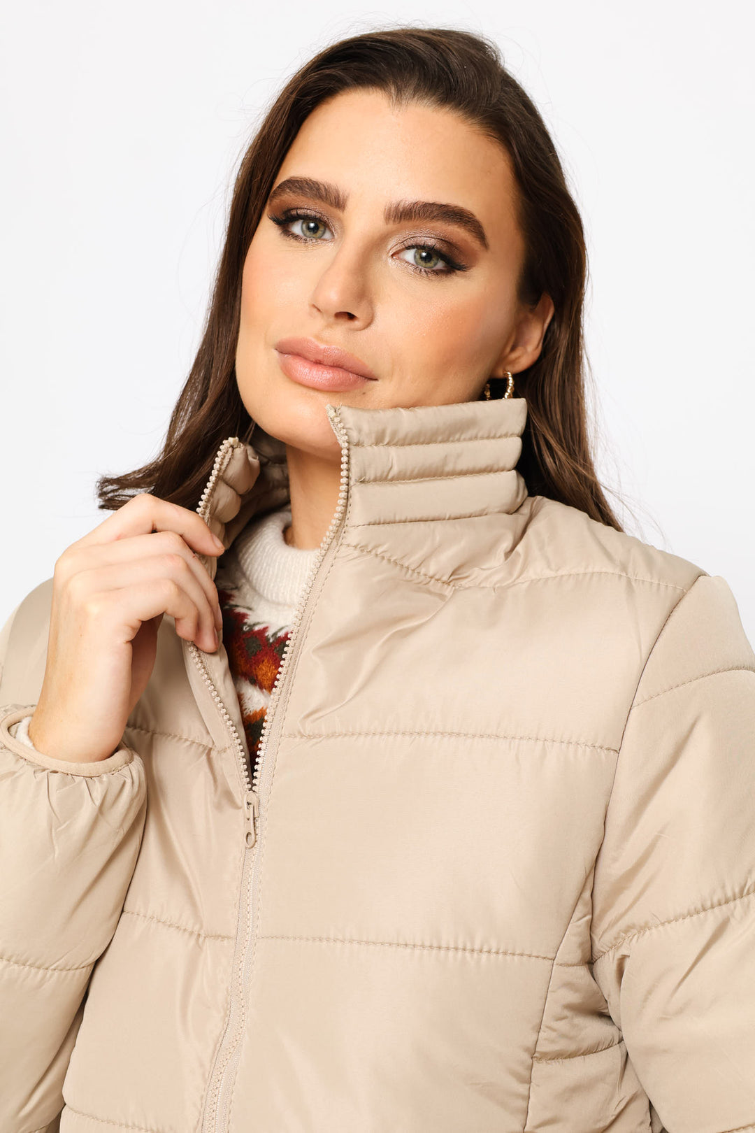 Classic Puffer Jacket - Dark Beige