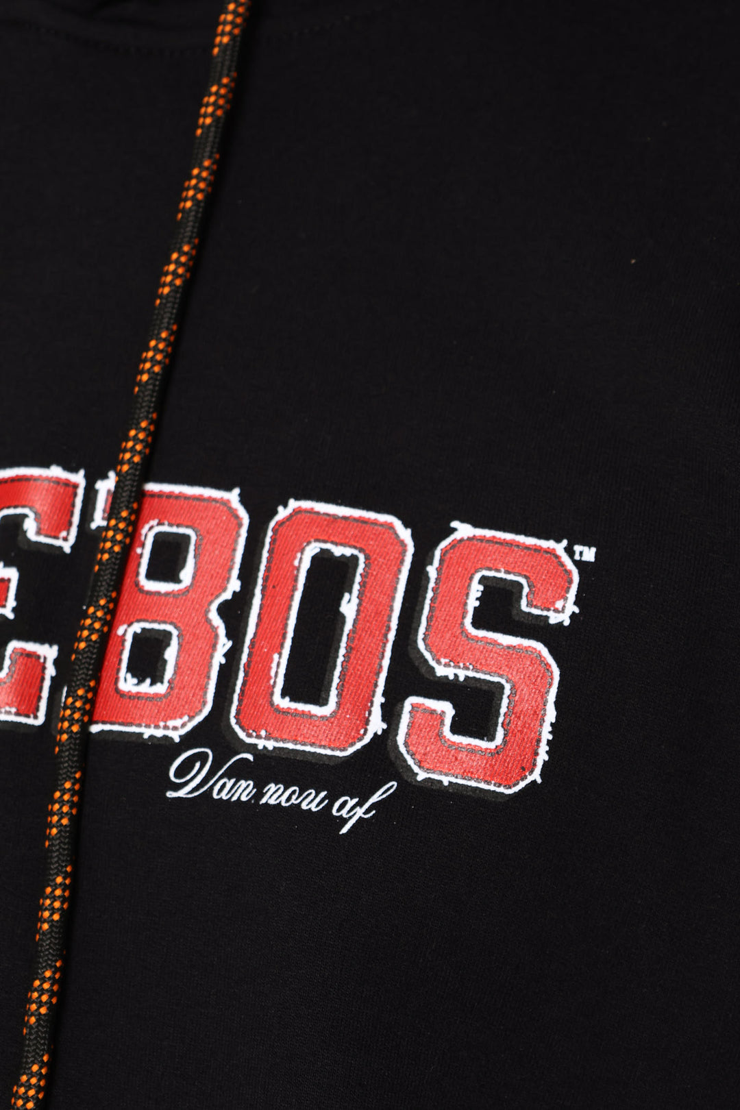 Classic Contrast Logo Hoodie - Black