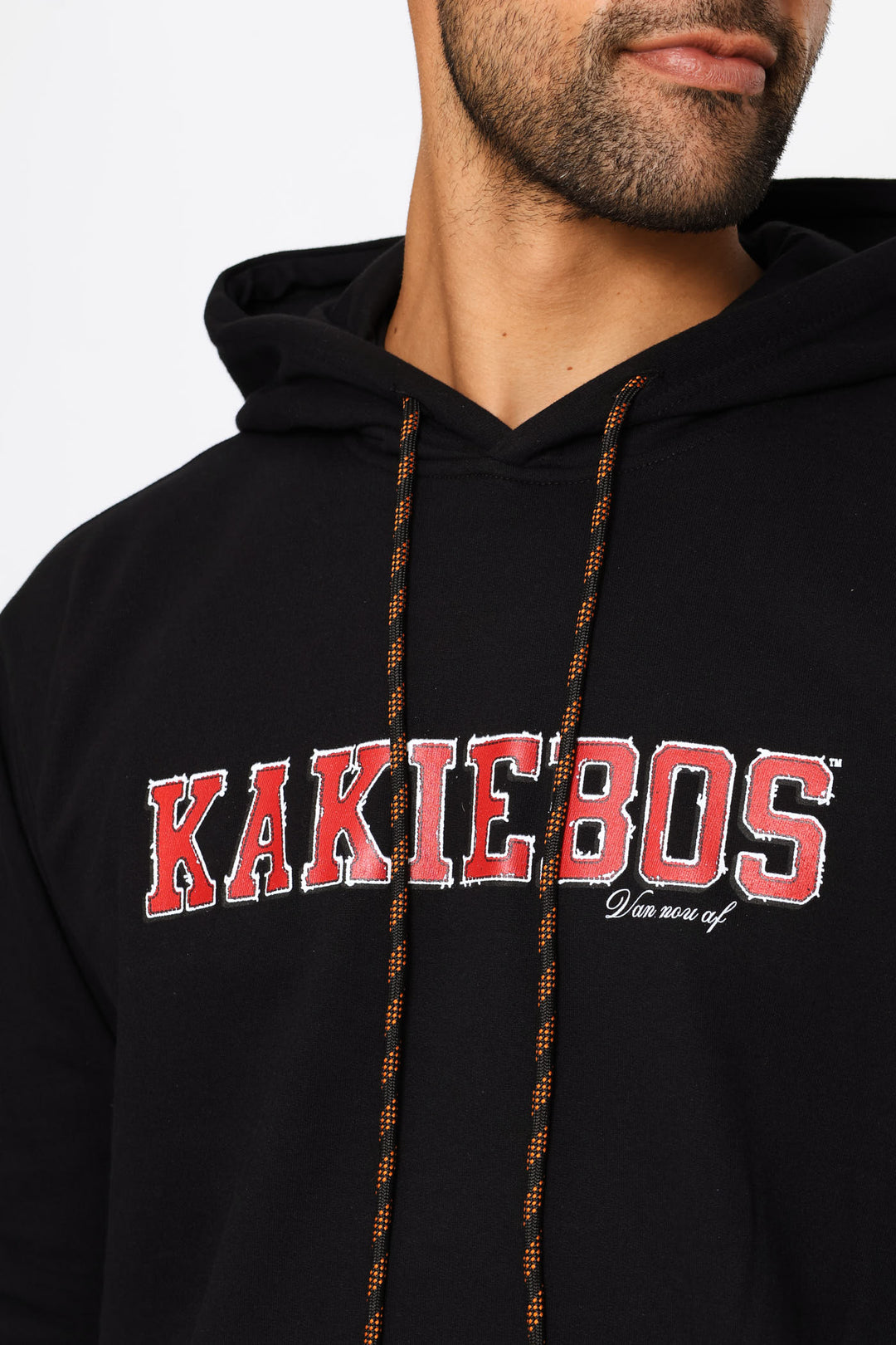 Classic Contrast Logo Hoodie - Black