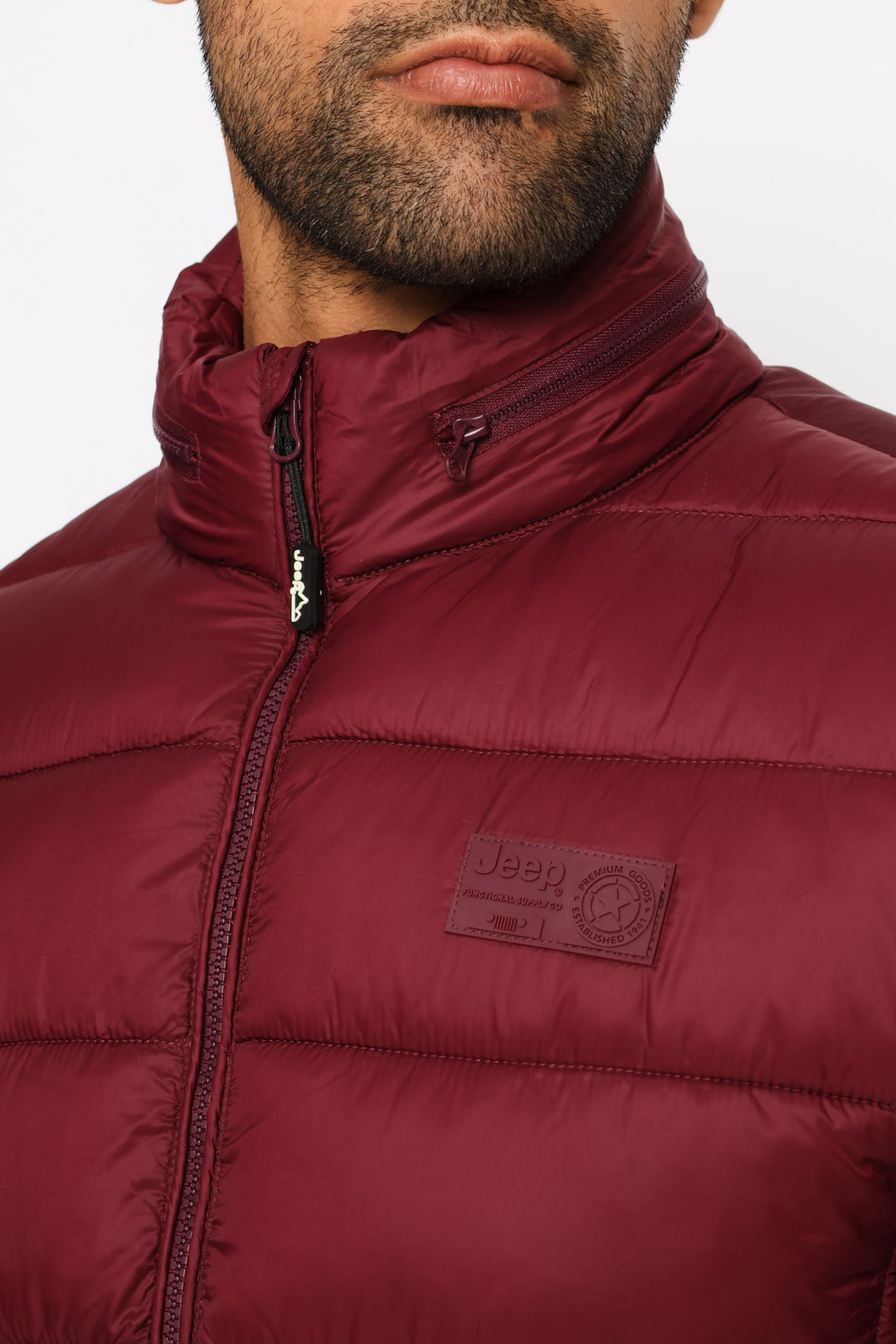 Core Long Sleeve Puffer Jacket - Maroon
