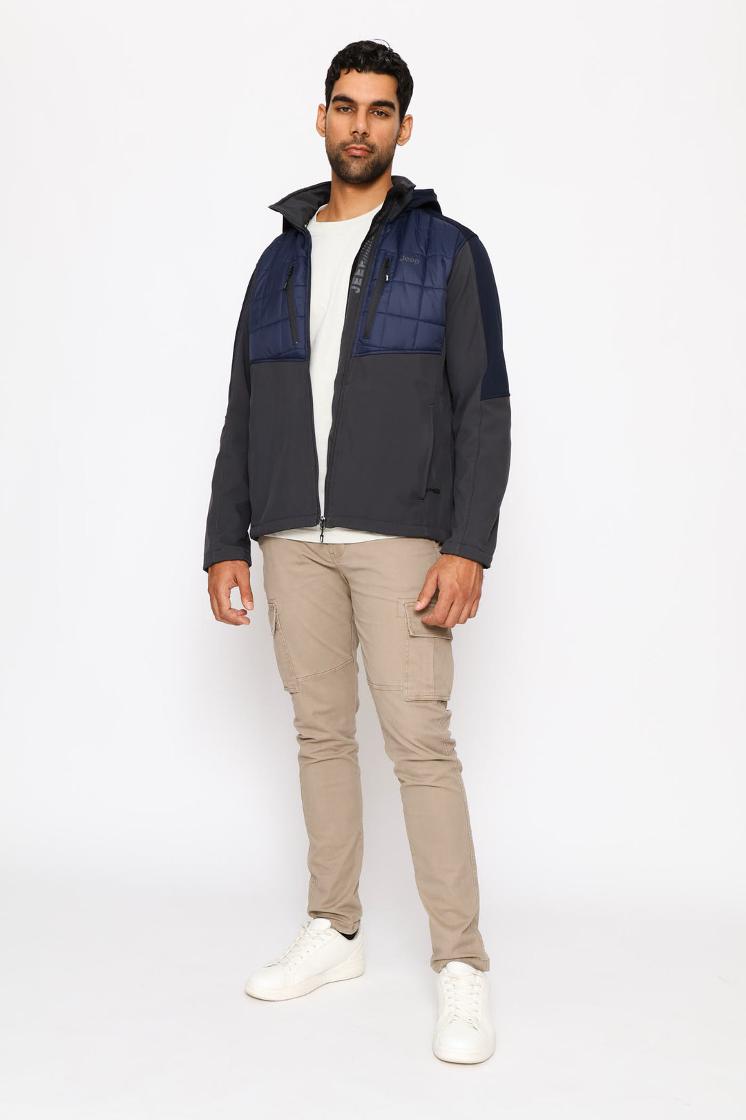 Softshell & Quilting Combination Jacket - Navy