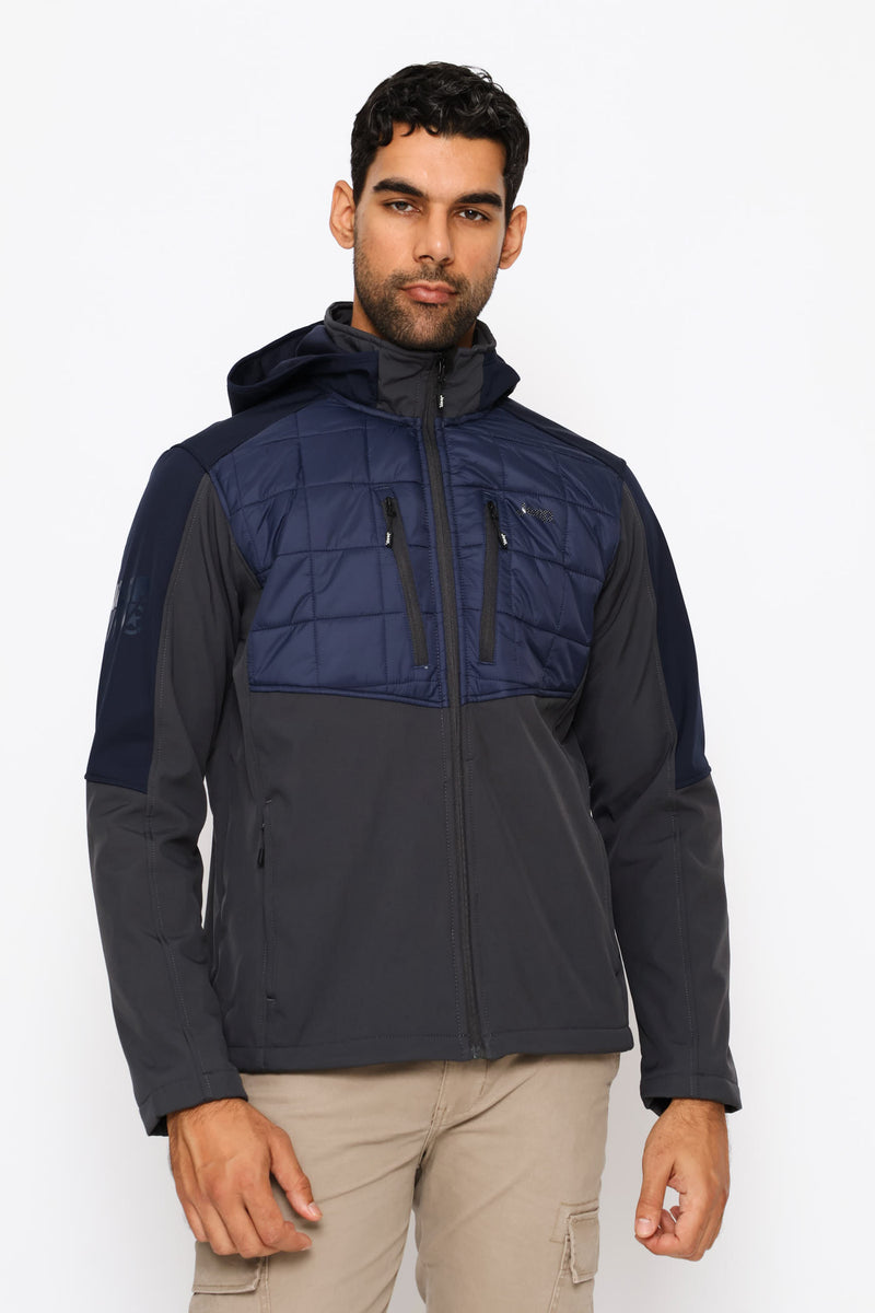 Softshell & Quilting Combination Jacket - Navy