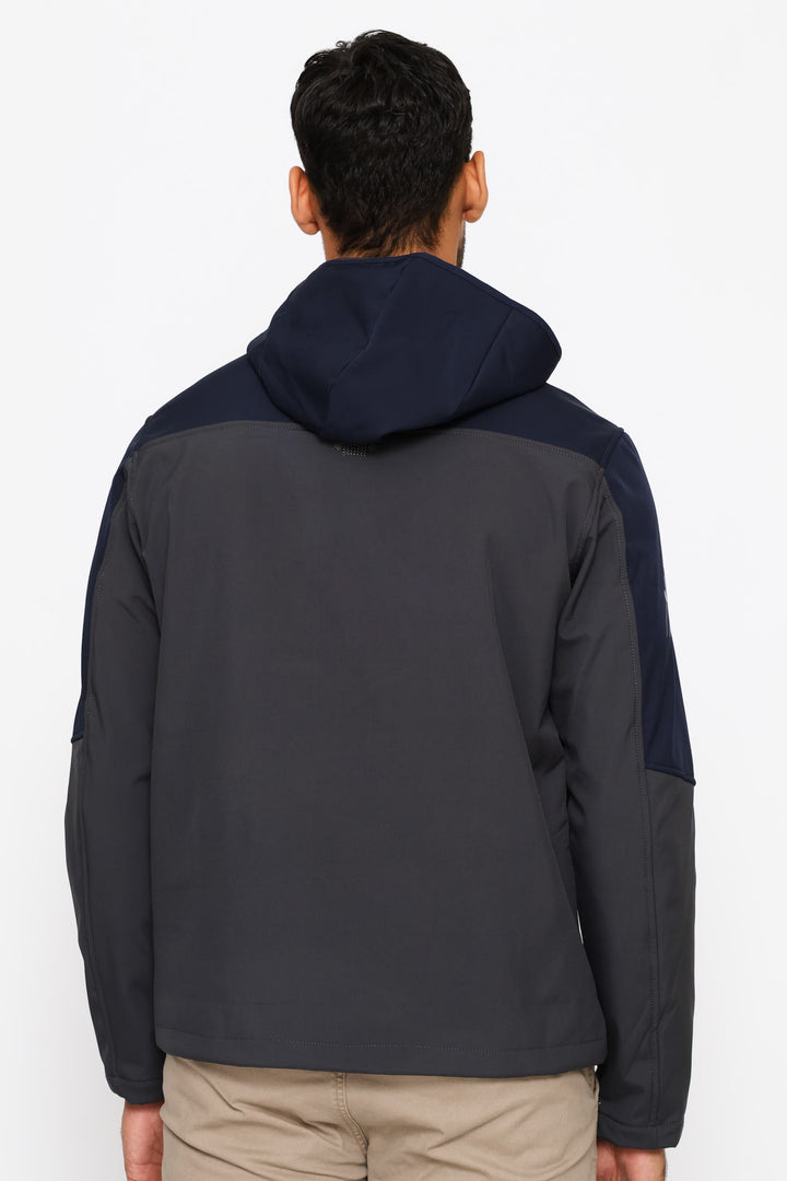 Softshell & Quilting Combination Jacket - Navy