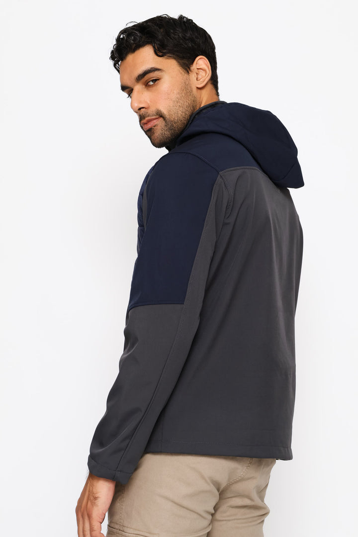 Softshell & Quilting Combination Jacket - Navy