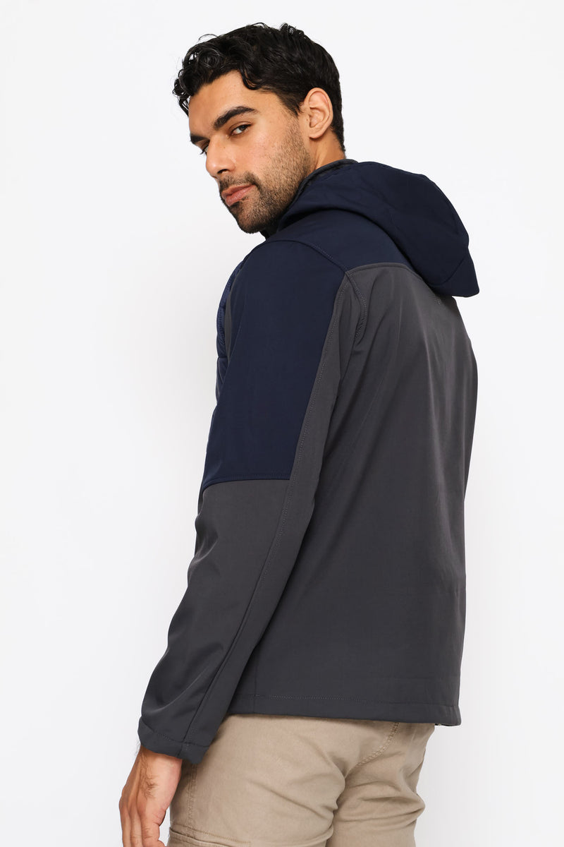 Softshell & Quilting Combination Jacket - Navy