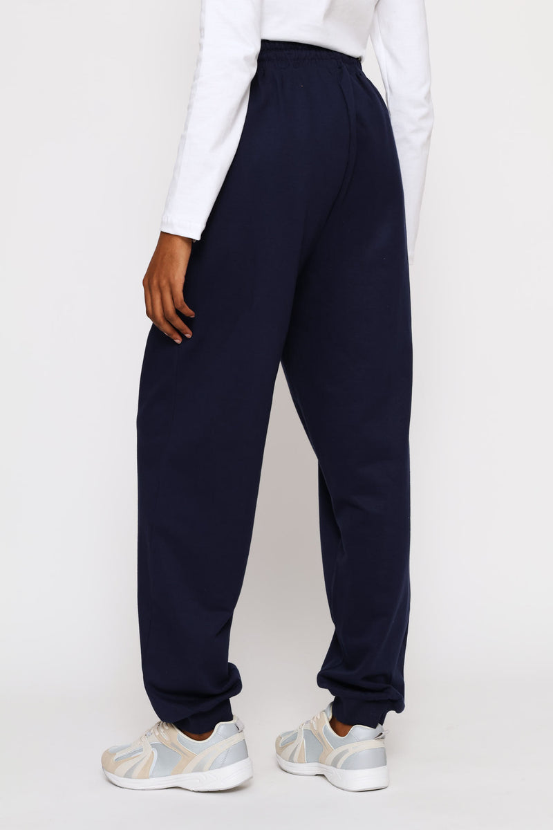 Classic Cotton Fleece Emblem Jogger - French Navy
