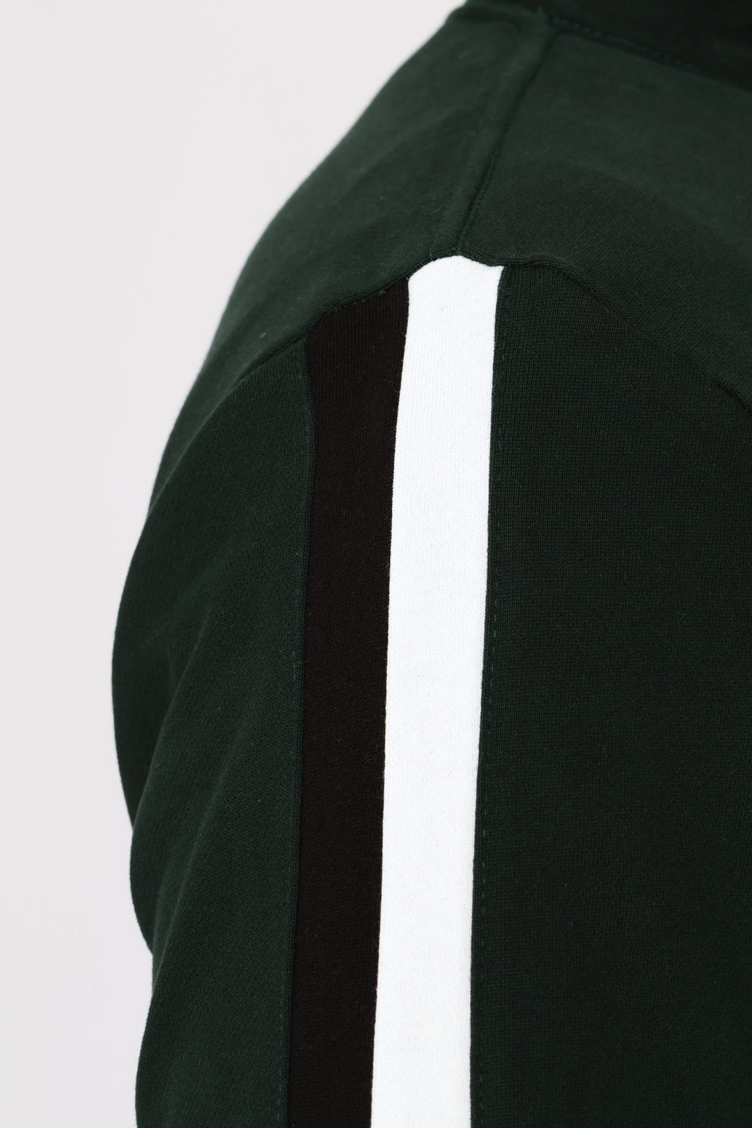 SA Supporters Chest Print Zip Thru Fleece Top - Dark Green