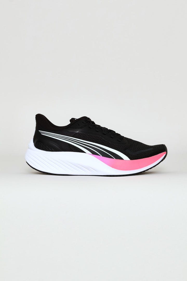 White-Sun Stream Electric Orchid Sneaker - Black