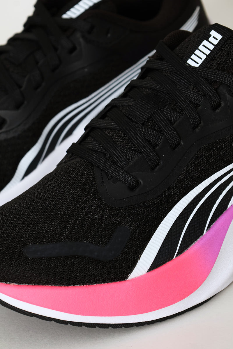 White-Sun Stream Electric Orchid Sneaker - Black