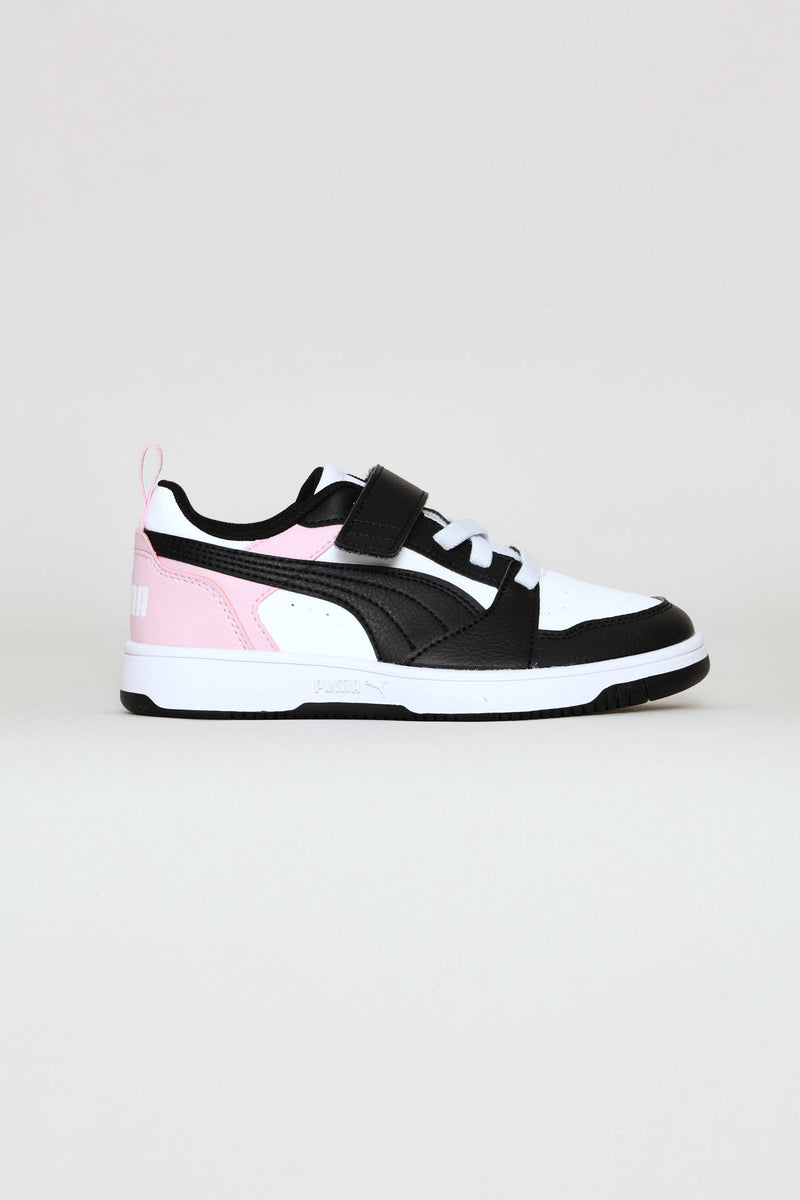 Girls Rebound V6 Lo Ac Plus Sneaker - Black/Pink