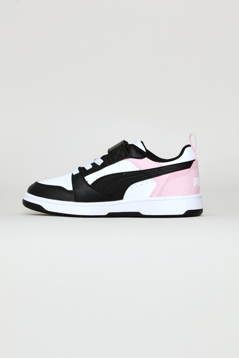 Girls Rebound V6 Lo Ac Plus Sneaker - Black/Pink