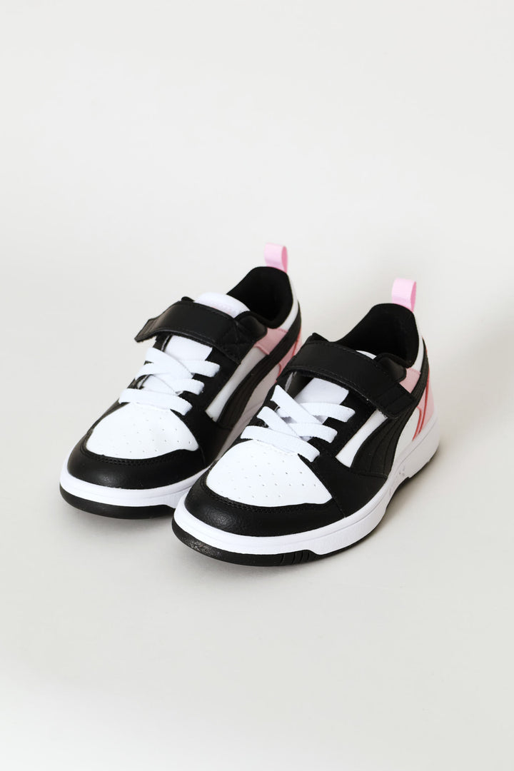 Girls Rebound V6 Lo Ac Plus Sneaker - Black/Pink