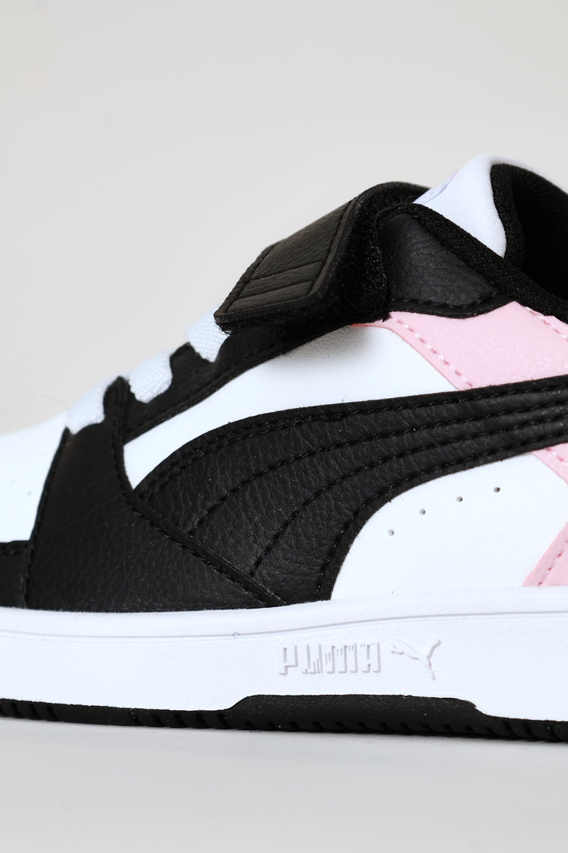 Girls Rebound V6 Lo Ac Plus Sneaker - Black/Pink
