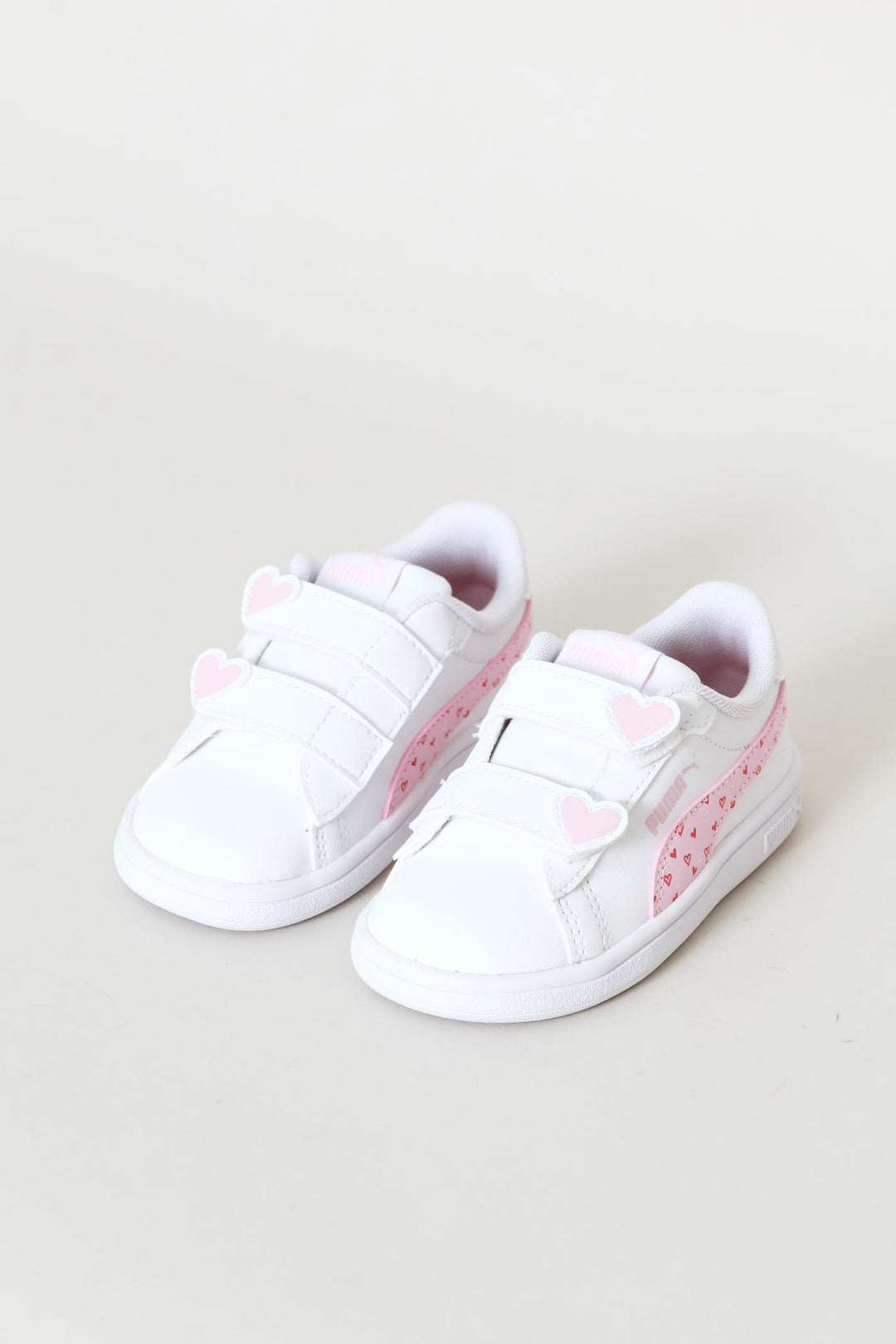Pre-Girls Smash 3.0 Hearty V Sneaker - White/Pink