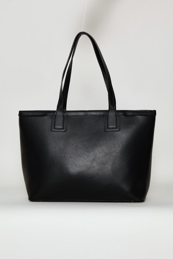 Topstich Shopper Bag - Black