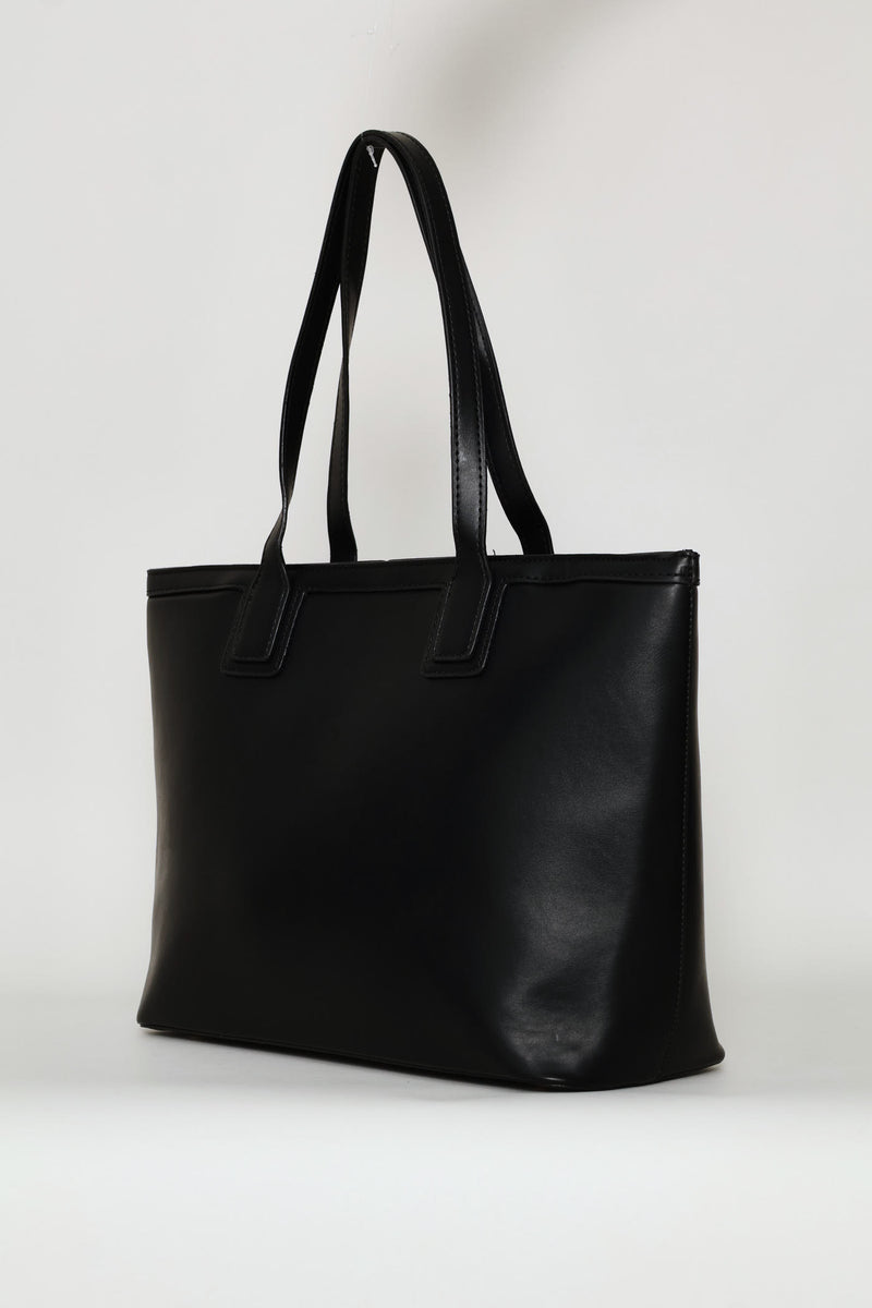 Topstich Shopper Bag - Black