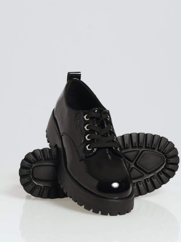 Makinley Chunky Lace Loafer - Black