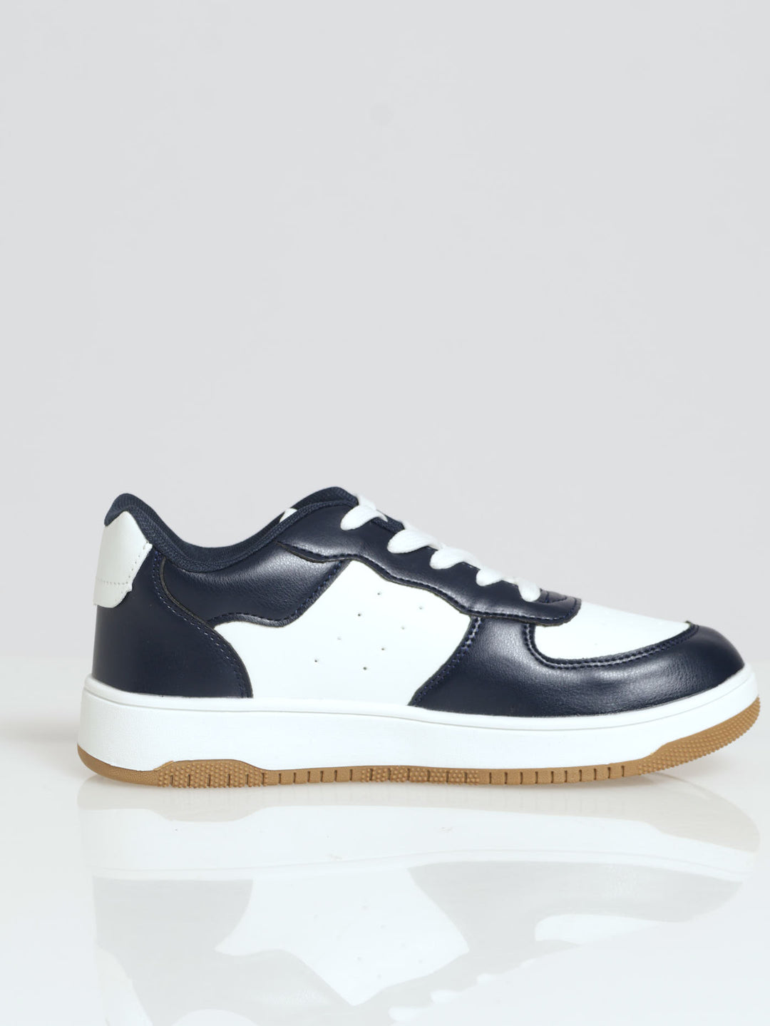 Boys Court Sneaker - White/Navy