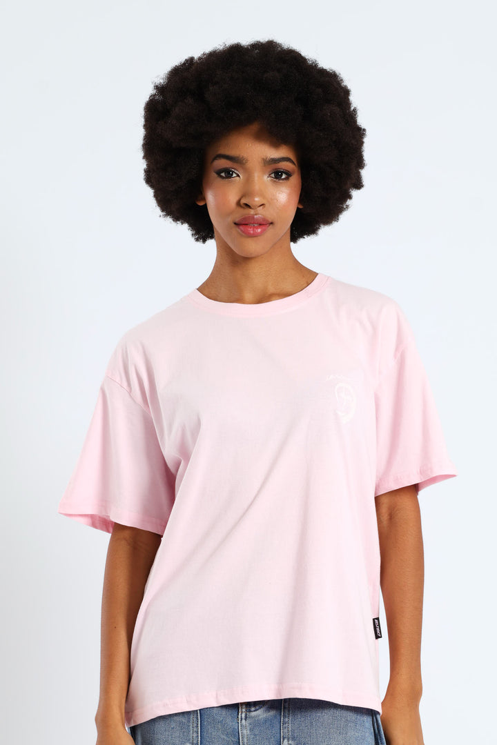 Bleached Surf Tee - Pink
