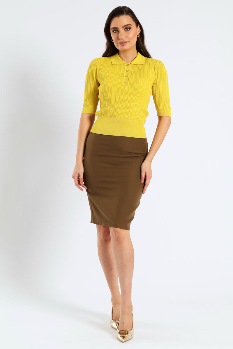 Textured Golfer - Mustard