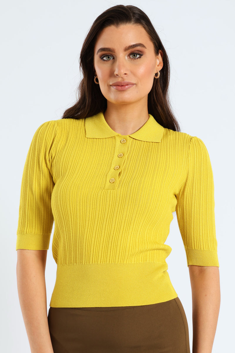 Textured Golfer - Mustard
