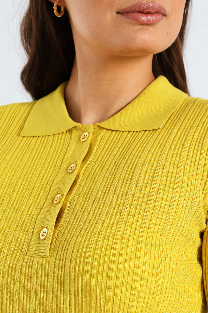 Textured Golfer - Mustard