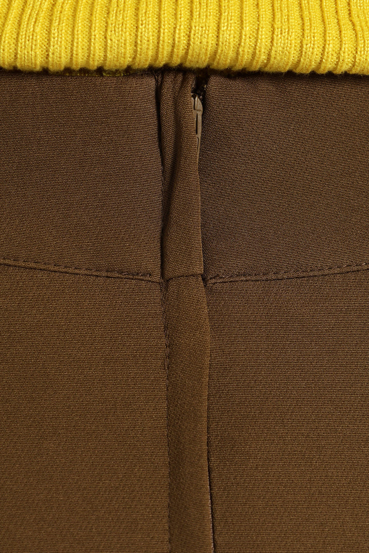 Basic Career Skirt - Brown