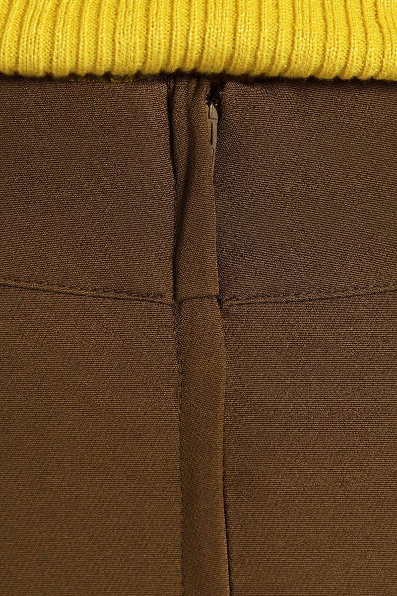 Basic Career Skirt - Brown