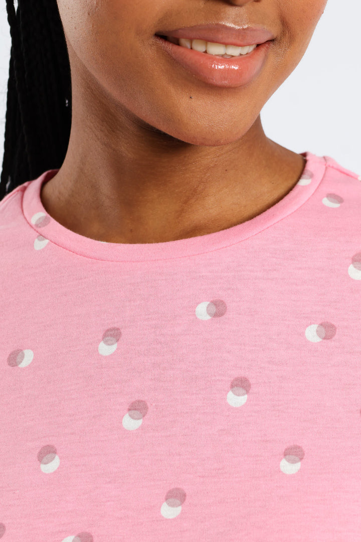 Short Sleeve Spots Tee - Pink