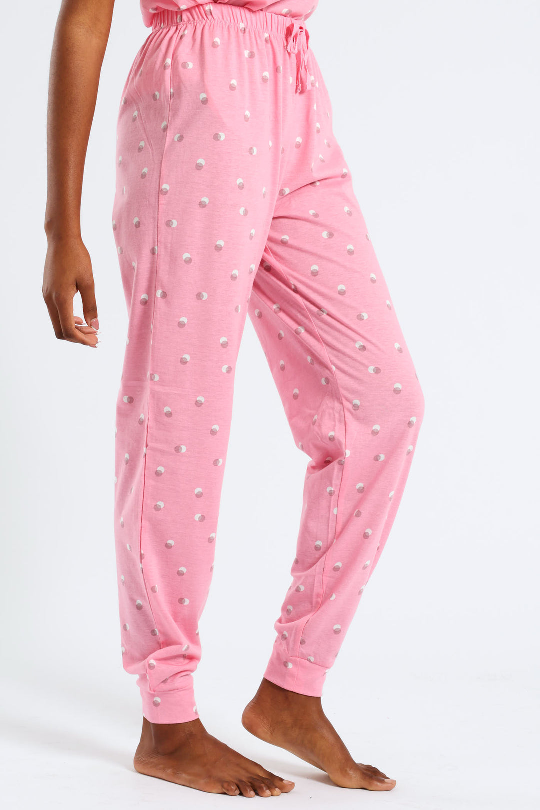 Spot Knit Jogger Pant - Pink