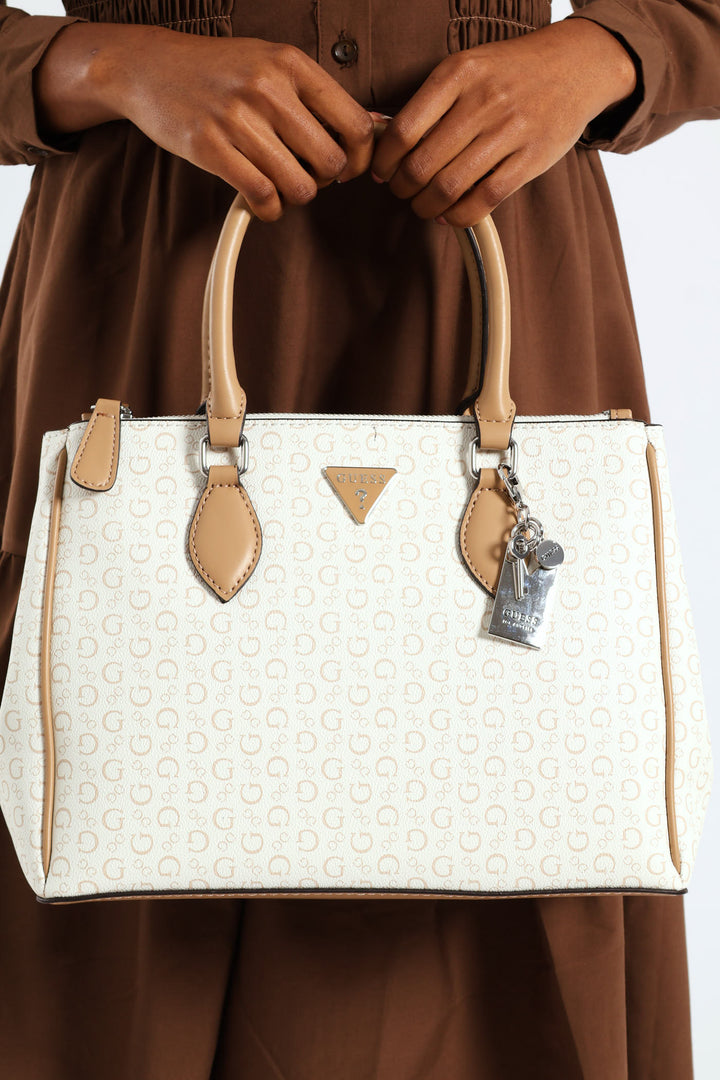 Doretta Large Stachel Bag - White