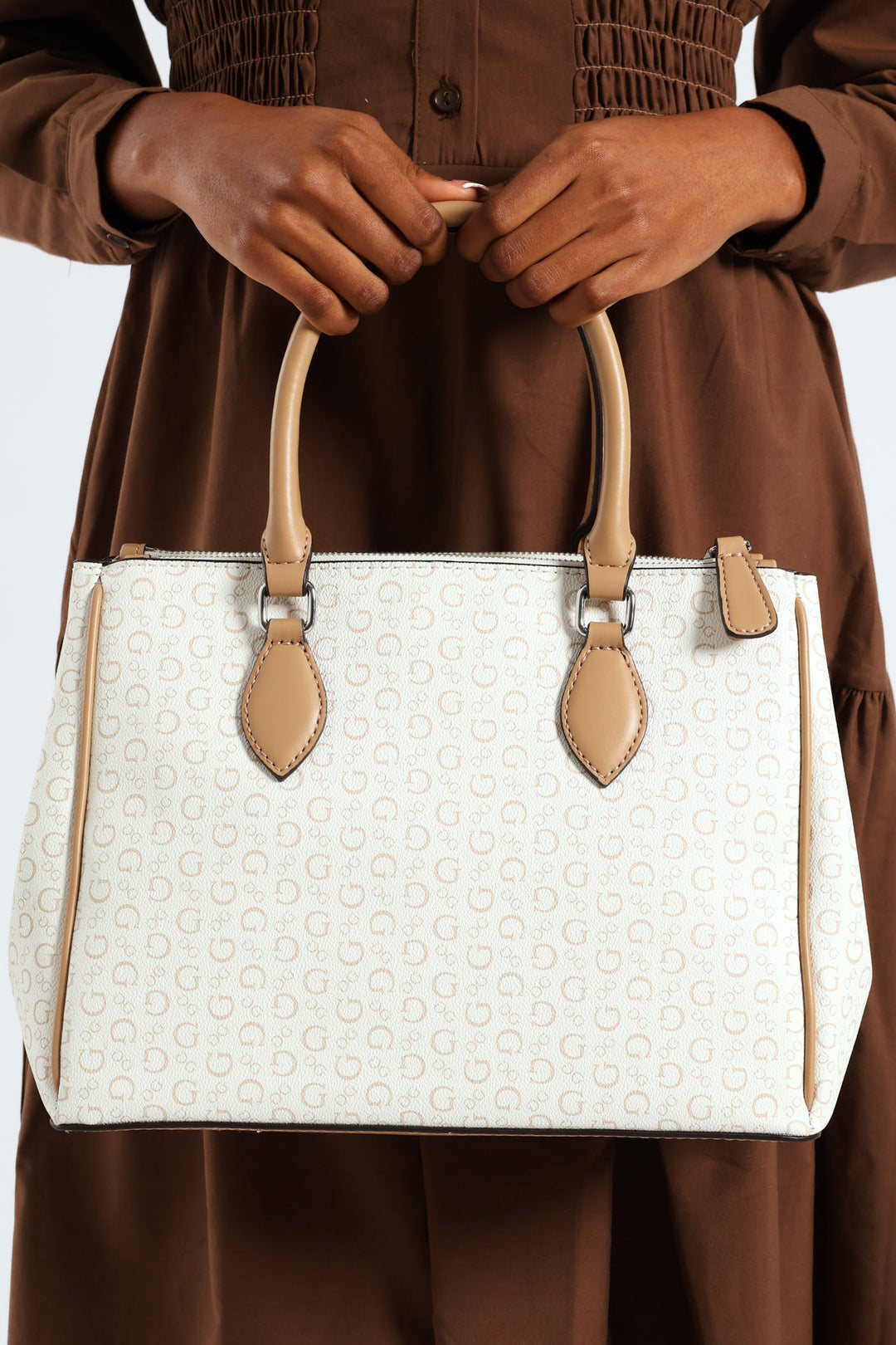 Doretta Large Stachel Bag - White