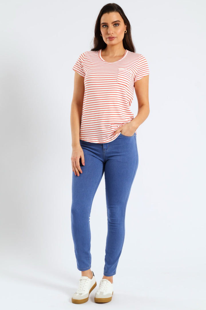Push-Up Skinny Jean - Light Periwinkle