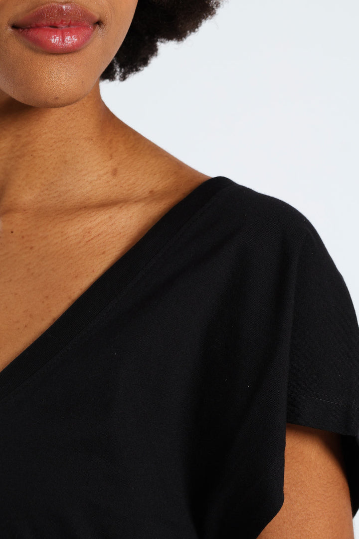 Boxy V-Tee - Black