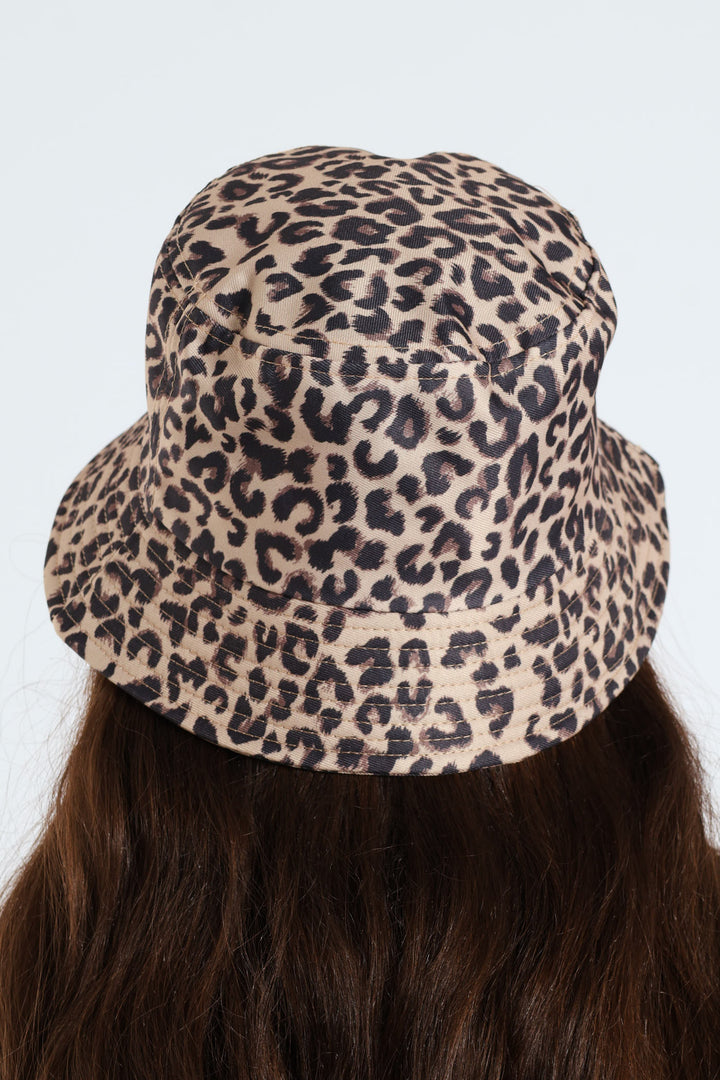 Leopard Bucket Hat - Brown