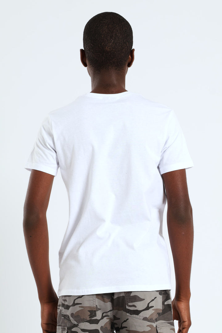 Boys Play Basketball Print Tee - White