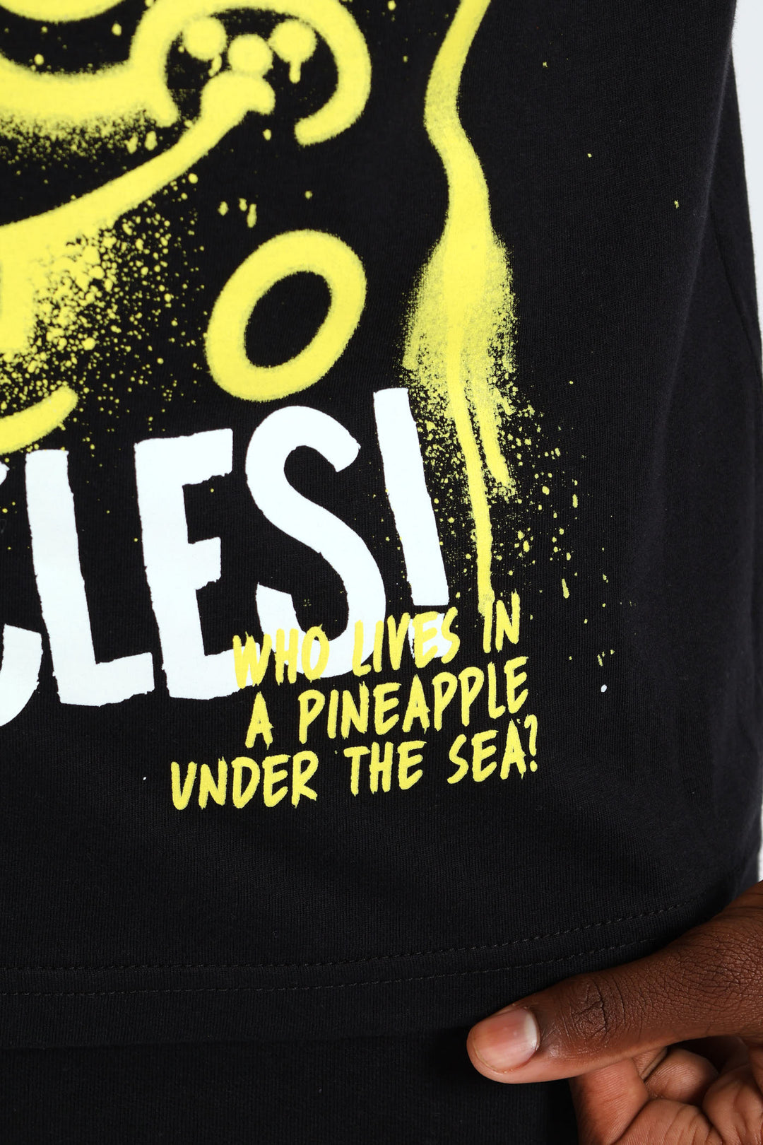 Boys Spongebob Print Tee - Black