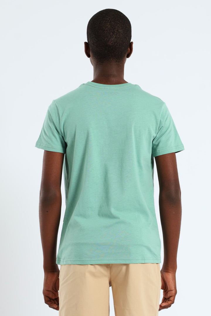 Boys Totally Skateboard Print Tee - Green