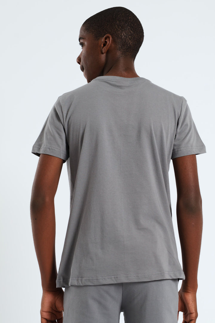 Boys Garfield Print T-Shirt - Charcoal