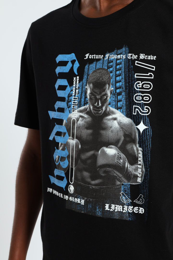 Boys Boxer Tee - Black