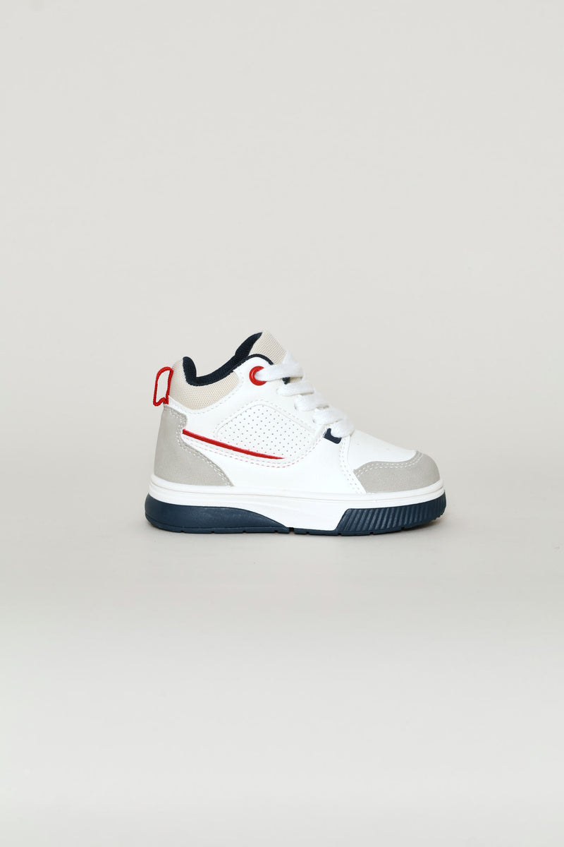Pre-Boys Mid-Top Sneaker - White